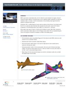 |  Experimental Aircraft Flutter Stability Analysis for the Hyper-X Hypersonic Vehicle Case Study Overview