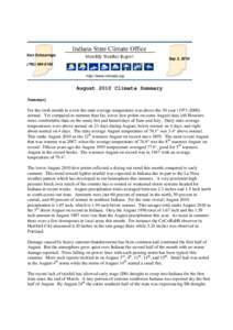 Microsoft Word - August 2010 Climate Summary.doc