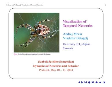 A. Mrvar and V. Batagelj: Visualization of Temporal Networks  1 $