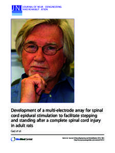 JNER  JOURNAL OF NEUR OENGINEERING AND REHABILIT ATION  Development of a multi-electrode array for spinal
