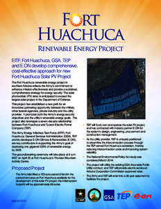 Fort Huachuca Renewable Energy Project EITF, Fort Huachuca, GSA, TEP and E.ON develop comprehensive, cost-effective approach for new