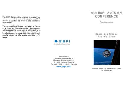 6th ESPI Autumn Conference_Draft_Programme.pub