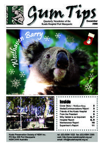 GumTips Quarterly Newsletter of the Koala Hospital Port Macquarie h t