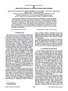 PHYSICAL REVIEW B 91, Broken SU(4) symmetry in a Kondo-correlated carbon nanotube Daniel R. Schmid,1 Sergey Smirnov,2 Magdalena Marga´nska,2 Alois Dirnaichner,1,2 Peter L. Stiller,1 Milena Grifoni,2 Andre