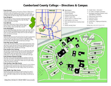 Cumberland County College – Directions & Campus ૽