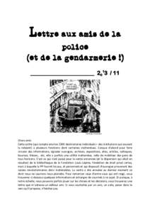 Lettre aux amis de la police (et de la gendarmerie !) _______________________Tardi © Casterman