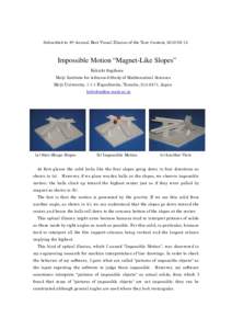 Impossible Motion “Magnet-Like Slopes”