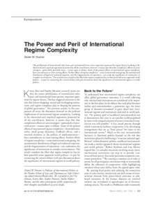 The Power and Peril of International Regime Complexity