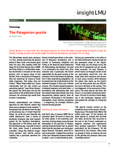 insightLMU Research insight LMU / Issue 3, 2012  Paleontology