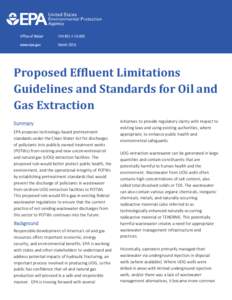 Proposed Effluent Limitations Guidelines and Standards for Oil and Gas Extraction
