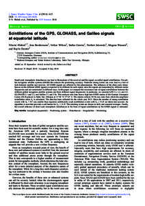 J. Space Weather Space Clim[removed]A22 DOI: [removed]swsc[removed] Ó N. Hlubek et al., Published by EDP Sciences 2014 OPEN