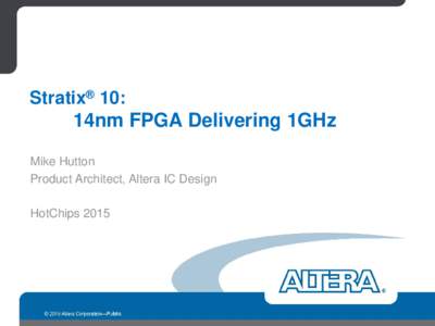 Altera PowerPoint Guidelines