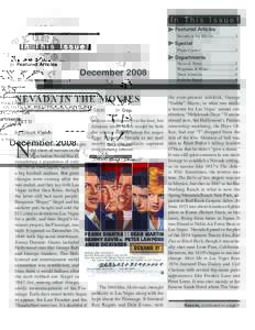 ­I n T h i s I s s u e ! Featured Articles Nevada in the Movies......................1  Special