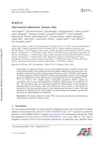 Journal of Maps, 2013 http://dx.doi.orgSCIENCE Total natural radioactivity, Tuscany, Italy
