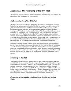 Terrorist Financing Staff Monograph  Appendix A: The Financing of the 9/11 Plot