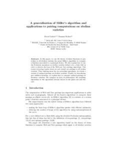 A generalisation of Miller’s algorithm and applications to pairing computations on abelian varieties David Lubicz1,2 , Damien Robert3 1