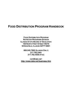 Food Distribution Program Handbook