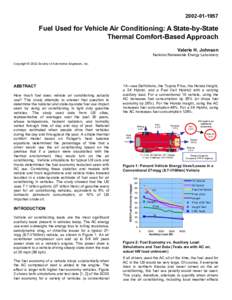 Fuel Used for Vehicle Air Conditioning: A State-by-State Thermal Comfort-Based Approach