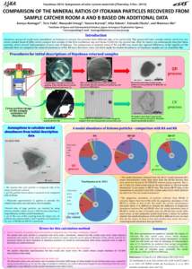 Hayabusa 2014: Symposium of solar system materials (Thursday, 4 DecCOMPARISON OF THE MINERAL RATIOS OF ITOKAWA PARTICLES RECOVERED FROM SAMPLE CATCHER ROOM A AND B BASED ON ADDITIONAL DATA Kazuya Kumagai1*, Toru
