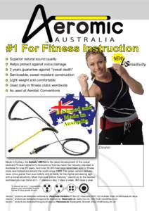 #1 For Fitness Instruction Superior natural sound quality Helps protect against voice damage 2 years guarantee against 