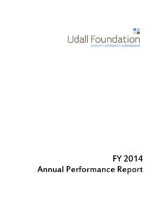 FY 2014 Annual Performance Report Table of Contents Table of Contents................................................................................................................................................... 1 