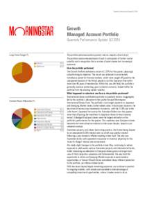 Quarterly Performance Report Q2Growth Managed Account Portfolio Quarterly Performance Update: Q2 2016