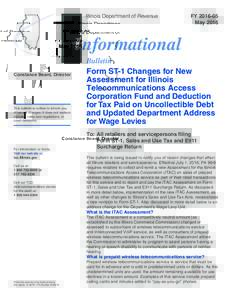 Illinois Department of Revenue  informational FYMay 2016