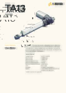 TA13  series Product Segments  • Care Motion