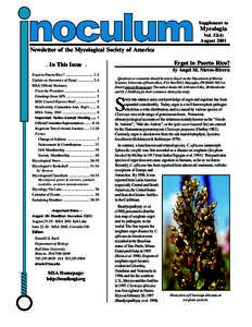 Supplement to  Mycologia VolAugust 2001