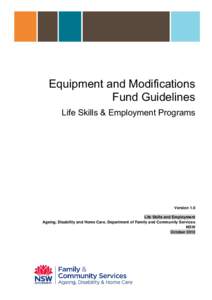 Equipment and Modifications Fund[removed]Guidelines