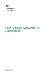 Value for money assessment for cycling grants