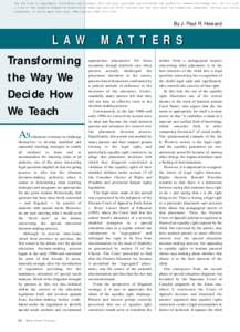 Transforming the Way We Decide How to Teach