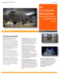 AIR COMMANDO NEWSLETTER  15 April 2015 Air Commando