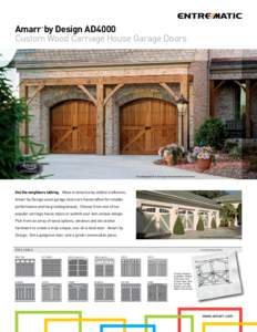Amarr by Design AD4000 Custom Wood Carriage House Garage Doors ® Terry design with R.H. Hunt gate latch (stained by homeowner)