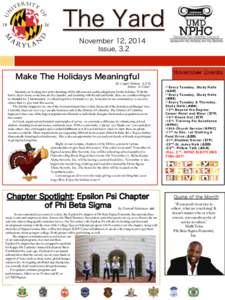 November 12, 2014 Issue, 3.2 Make The Holidays Meaningful By Logan Nelson, ΔΣΘ, Editor in Chief