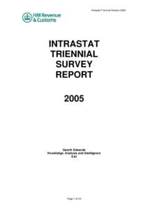 Intrastat Triennial ReviewINTRASTAT TRIENNIAL SURVEY REPORT