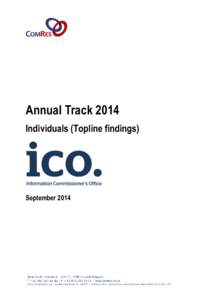 Annual Track 2014 Individuals (Topline findings) September 2014  CONTENTS