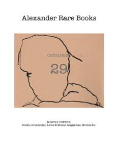 Alexander Rare Books  CATALOGUE 29