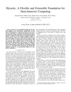 Computing / Concurrent computing / Parallel computing / Hadoop / Apache Software Foundation / Query languages / Cloud infrastructure / Apache Hadoop / Data-intensive computing / MapReduce / Pig / Hash join