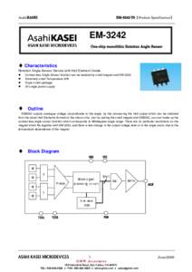 AsahiKASEI  EM-3242-T5【Product Specification】 EM-3242 One-chip monolithic Rotation Angle Sensor