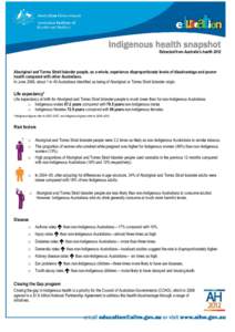Education worksheet­_AH12_indigenous_health