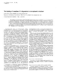 The binding of vanadium (V) oligoanions to sarcoplasmic reticulum
