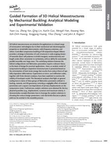 Guided Formation of 3D Helical Mesostructures by Mechanical Buckling: Analytical Modeling and Experimental Validation