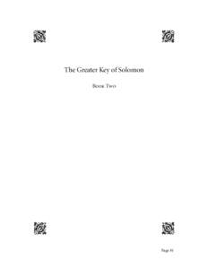 A  F The Greater Key of Solomon Book Two