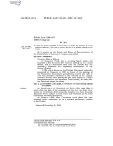 120 STAT[removed]PUBLIC LAW 109–427—DEC. 20, 2006 Public Law 109–427 109th Congress