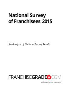FranchiseGrade.com, National Survey of Franchisees, 2015