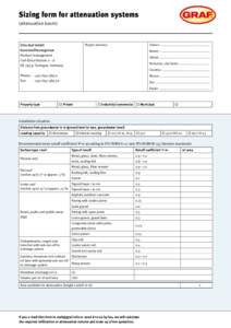 Sizing form for attenuation systems (attenuation basin) Otto Graf GmbH Kunststofferzeugnisse Product management