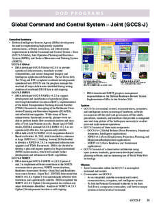 Global Command and Control System / Military organization / Military / Disa / Director /  Operational Test and Evaluation / Joint Interoperability Test Command / Military technology / Defense Information Systems Agency / United States Department of Defense / Military science / Military communications / Command and control