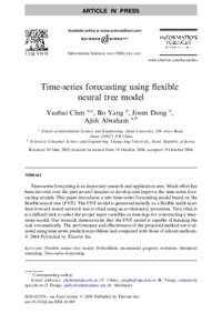 ARTICLE IN PRESS  Information Sciences xxxxxx–xxx www.elsevier.com/locate/ins  Time-series forecasting using ﬂexible