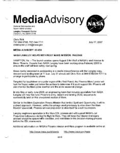 Med iaAdvisory National Aeronautics and Space Administration Langley Research Center Hampton, Va[removed]